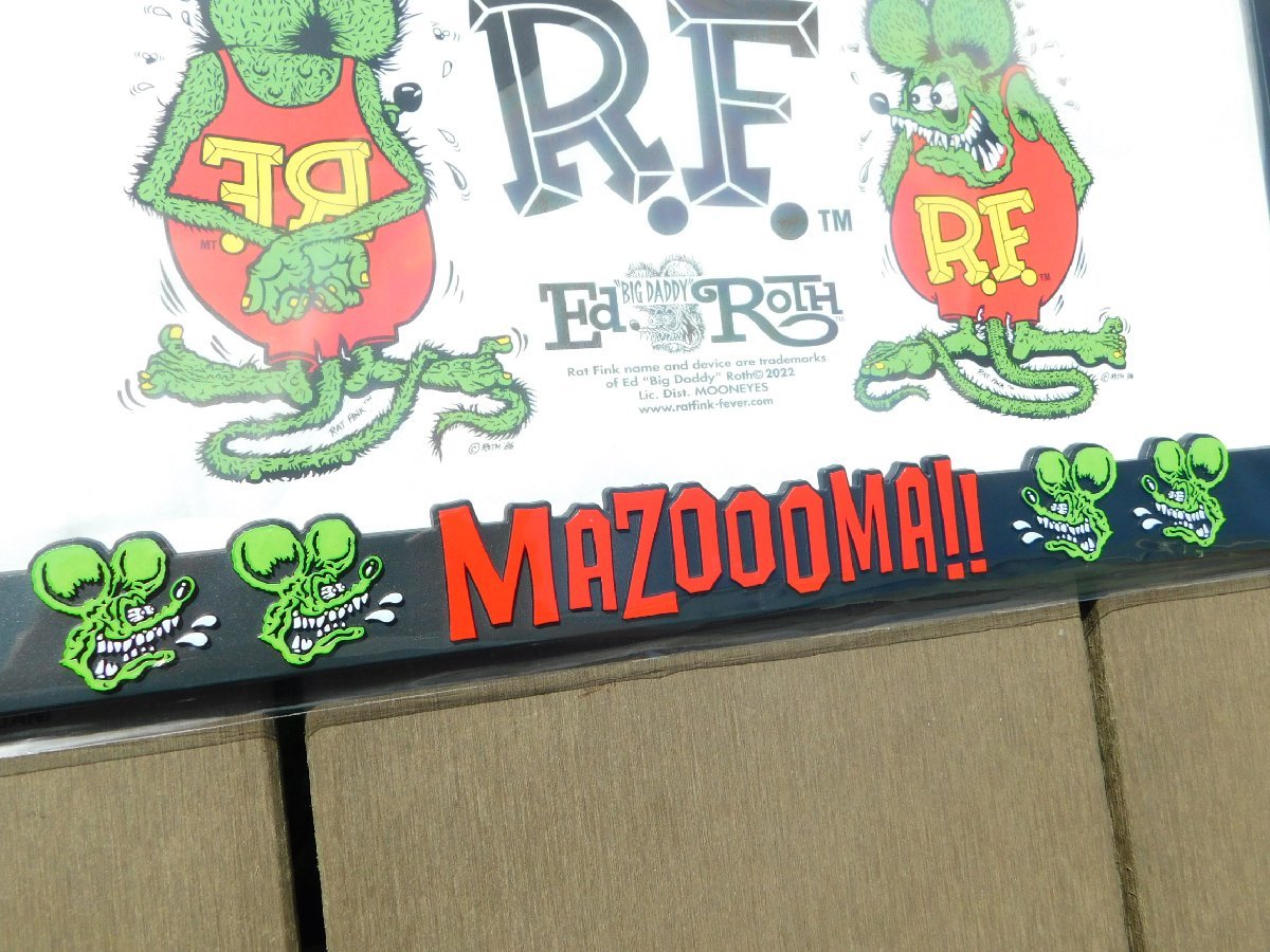 送料185【Rat Fink・ライセンスプレートフレーム／2枚セット 