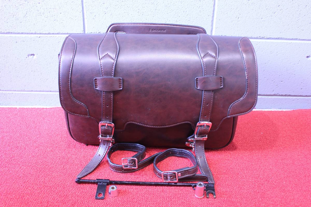 デグナー製　サイドバック　DSB　　バイク用　サイドバックサポート付き　ハーレーXL1200XSから取り外し　破れなし