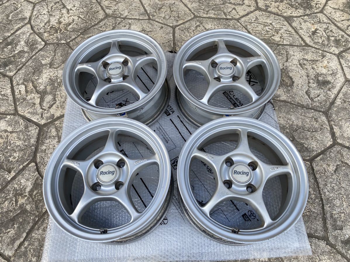 エンケイ RP01 14インチ 6J ＋38 4H100 ENKEI Racing RP-01 14×6JJ+38 4H-100 エンケイレーシング シルバー