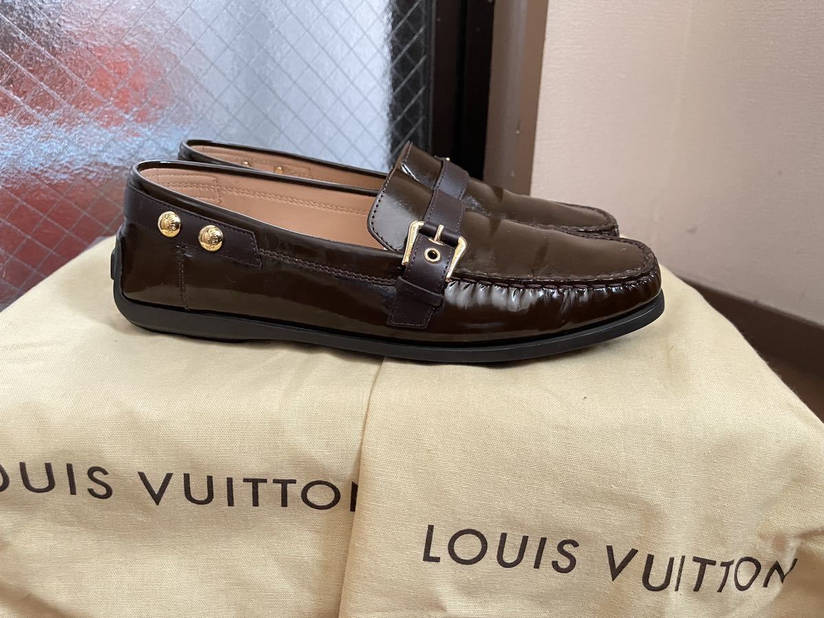☆ルイヴィトン LOUIS VUITTON 靴 シューズ ローファー ゴールド金具 