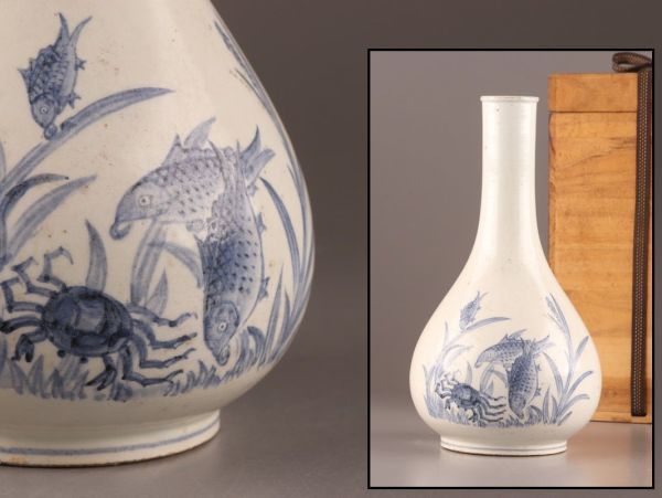 古美術 朝鮮古陶磁器 李朝 染付 分院 花瓶 時代物 極上品 初だし品 8844(李朝)｜売買されたオークション情報、yahooの商品情報をアーカイブ公開 - オークファン 李朝