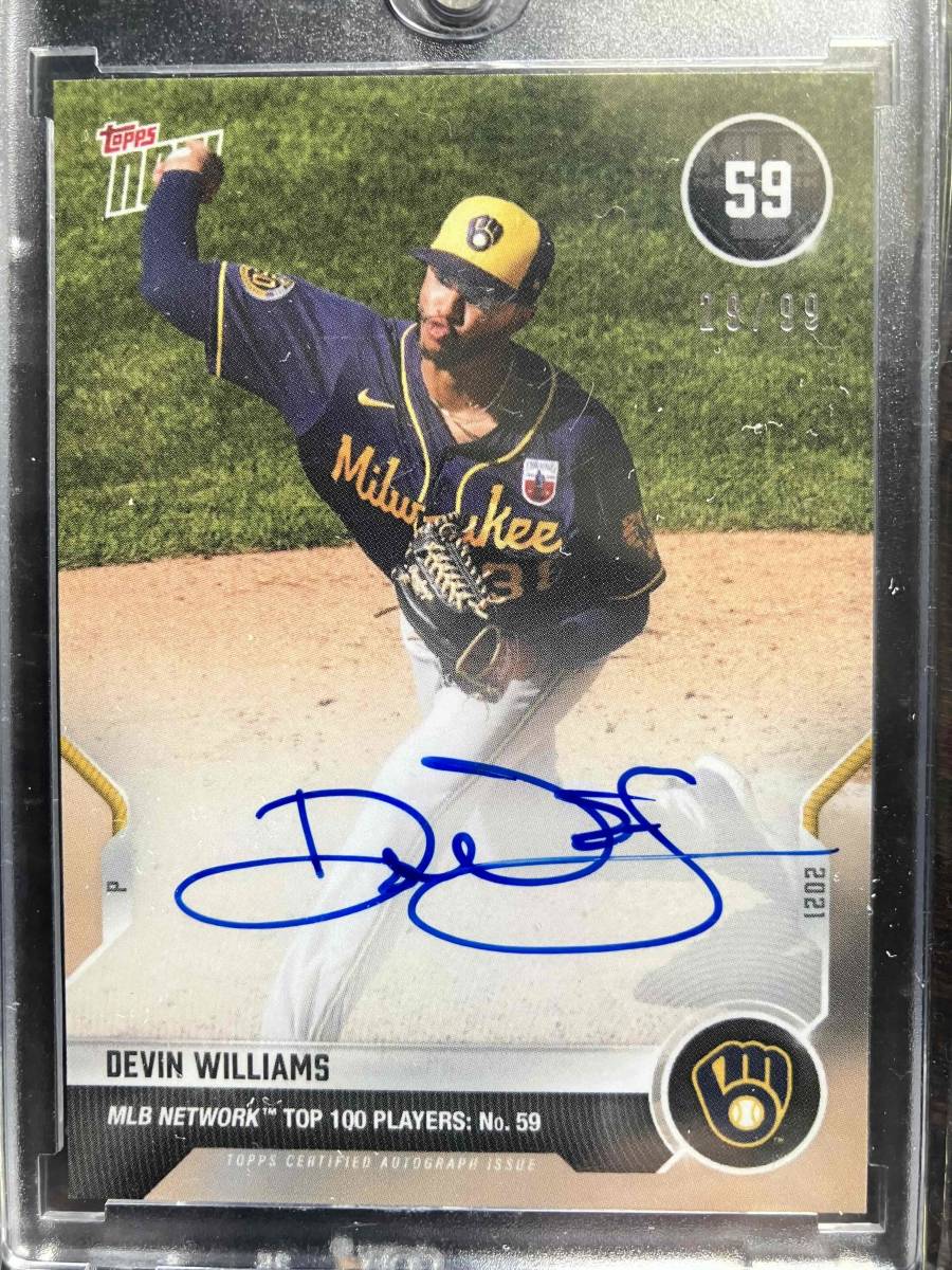 最新作，HOT Topps now ２０２１ ９９枚限定 DEVIN WILLIAMS デヴィン ウィリアムス(Topps)｜売買されたオークション情報、yahooの商品情報をアーカイブ公開 - オークファン シングルカード