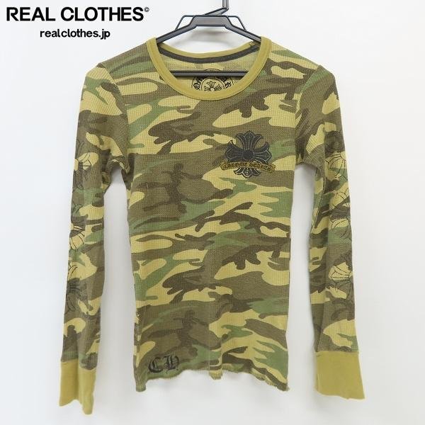 ☆【JPタグ】CHROME HEARTS/クロムハーツ ホースシュープリント サーマルニット/カットソー S /LPL