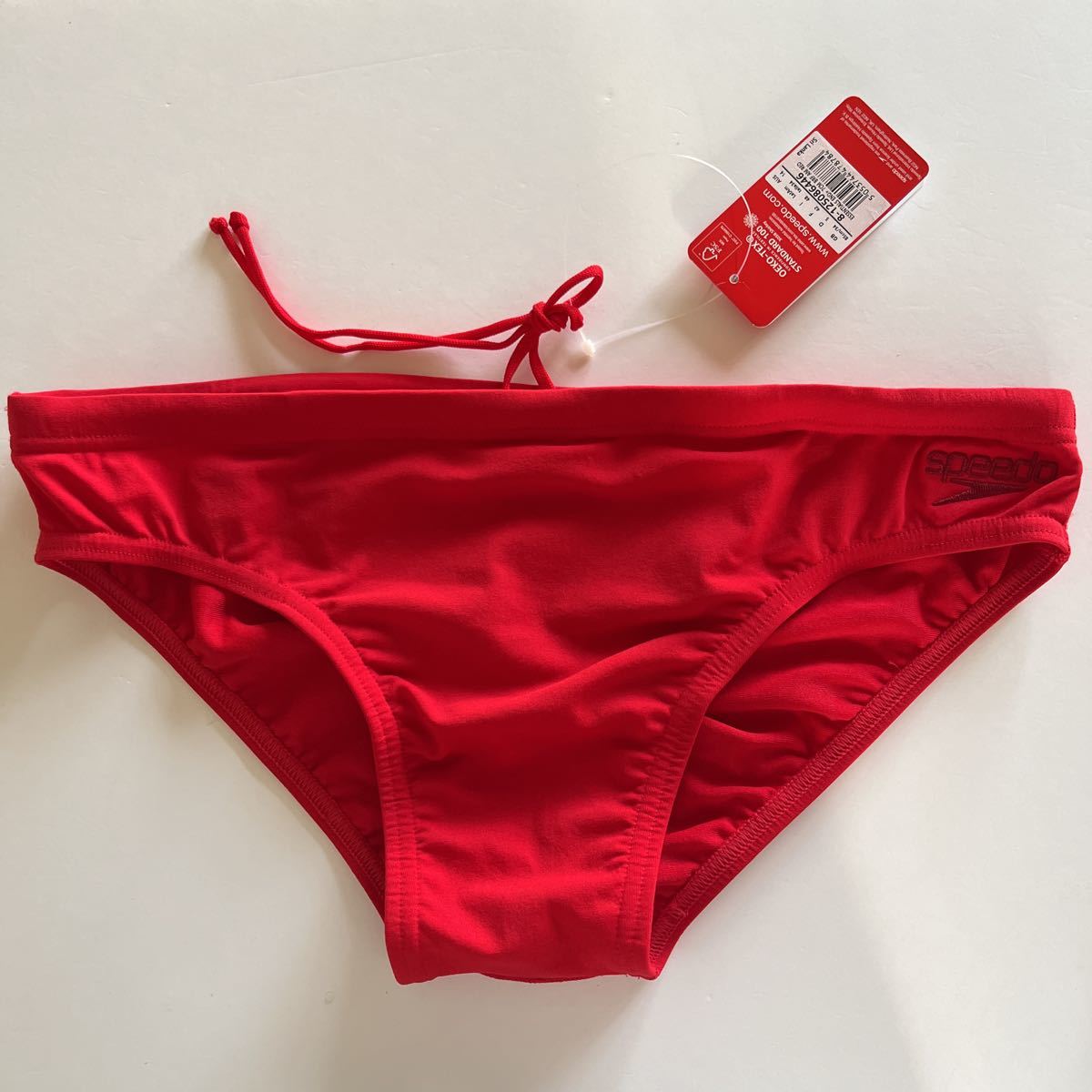 speedo スピード　競泳水着 48 レッド　赤　メンズスイムウエア　スイムビキニ　男性水着　フィットネススイムビキニ　ビーチウエア