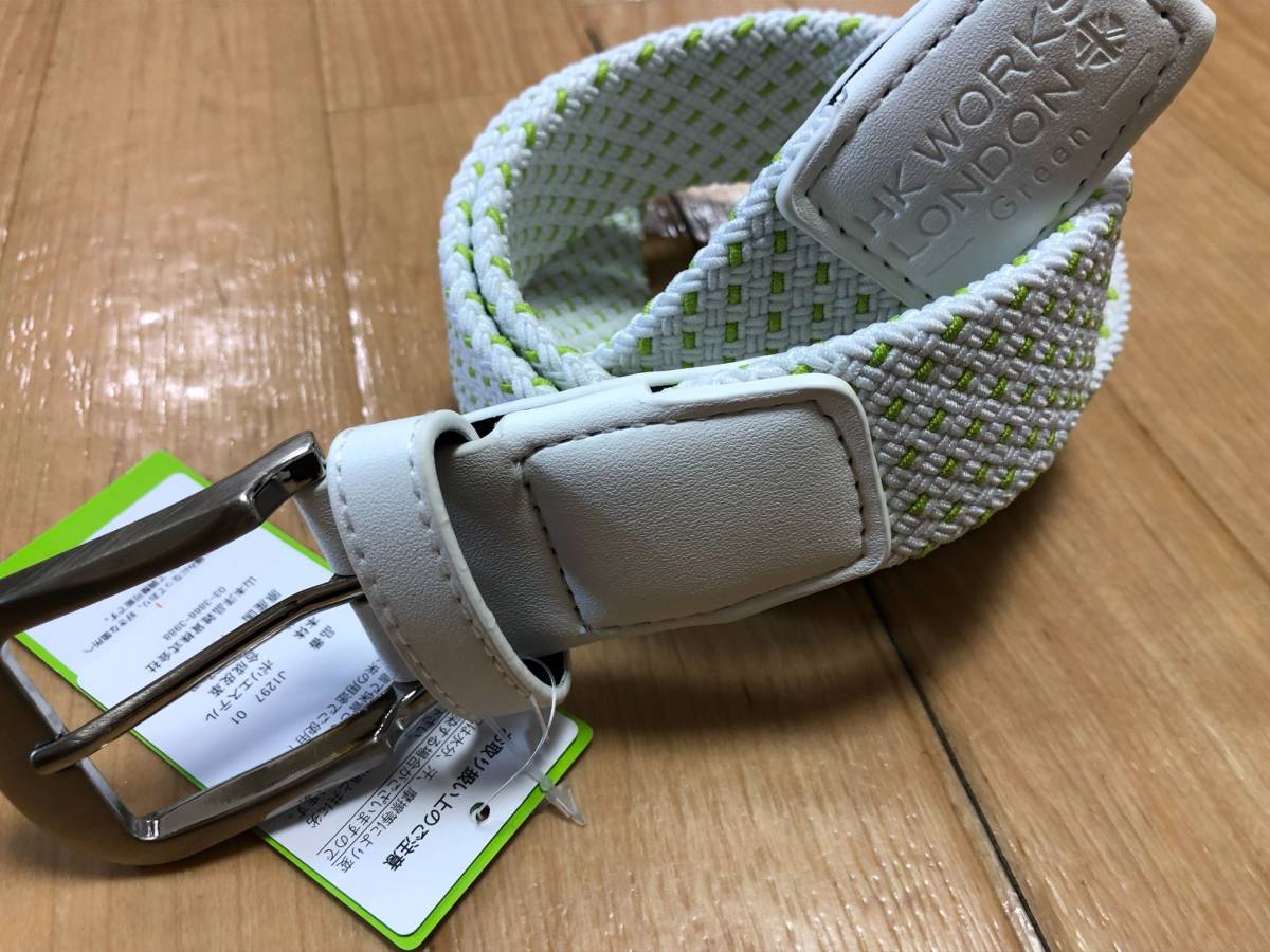 コシノヒロコゴルフ HK WORKS LONDON Green ストレッチ メッシュベルト J1297(01)