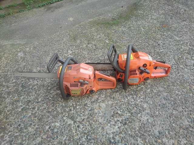 【D】2台セット　Husqvarna　ハスクバーナ　エンジンチェーンソー　236e　141 　バー35cm　チェーンソー　1個口発送で送料がお得