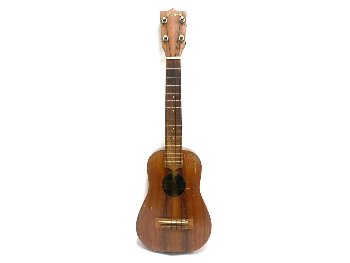 □【ジャンク品】CANOPUS/カノープス ウクレレ T.&K. CENIZA KOA UKULELES HAWAII/ハワイ 弦楽器 音楽 演奏 (36592SS2)