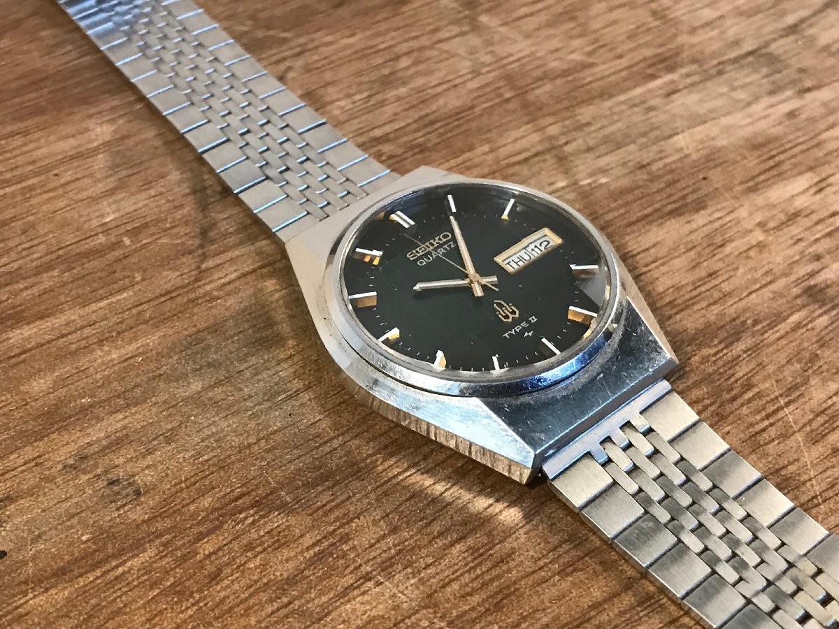 SS-175■送料無料■SEIKO TYPE II 腕時計 時計 クオーツ 防水 メンズ カットガラス 4336-8060 74g●ジャンク扱い/くATら