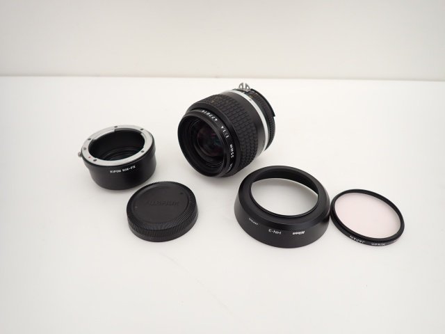 Nikon ニコン 単焦点レンズ Ai-s NIKKOR 35mm F:1.4 KIPON NIK-FX マウントアダプター付 ∽ 6A0CB-2