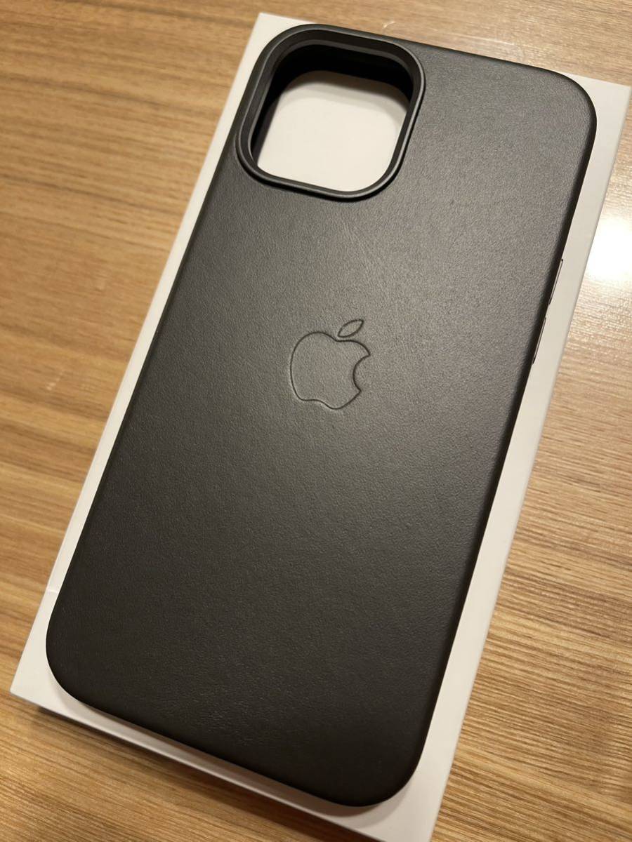 新品 未使用 Apple iPhone 12 Pro Max 純正 レザーケース ブラック