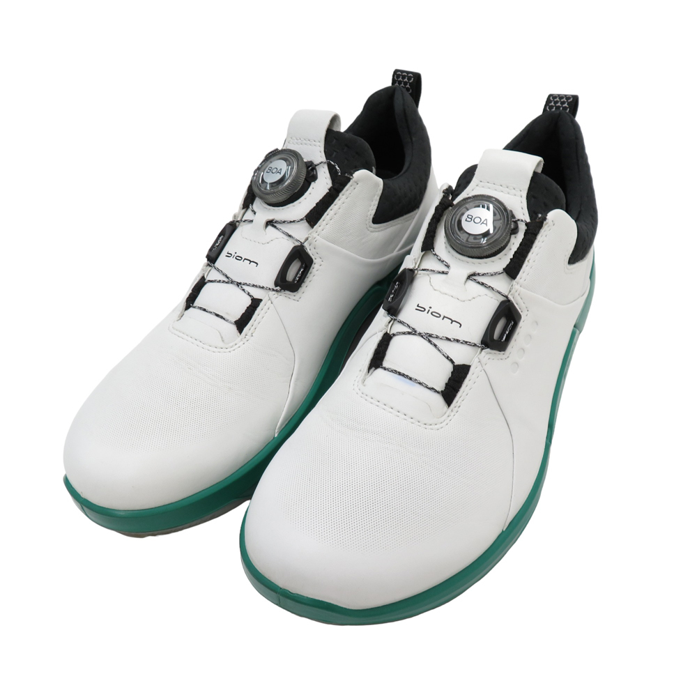 美品 28㎝◎ecco エコー ゴルフシューズ 白 GOLF BEOM C4 ECCO Golf BIOM