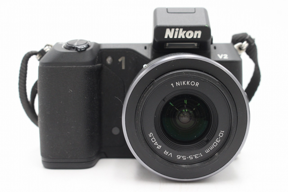 V2 0 Nikon ブラック N1V2HLKBK ストロボ付き 【行董】 Nikon ニコン