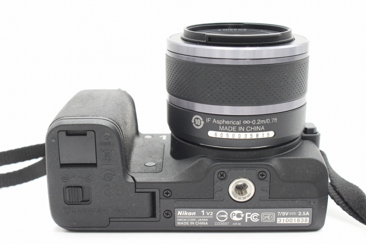 V2 0 Nikon ブラック N1V2HLKBK ストロボ付き 【行董】 Nikon ニコン