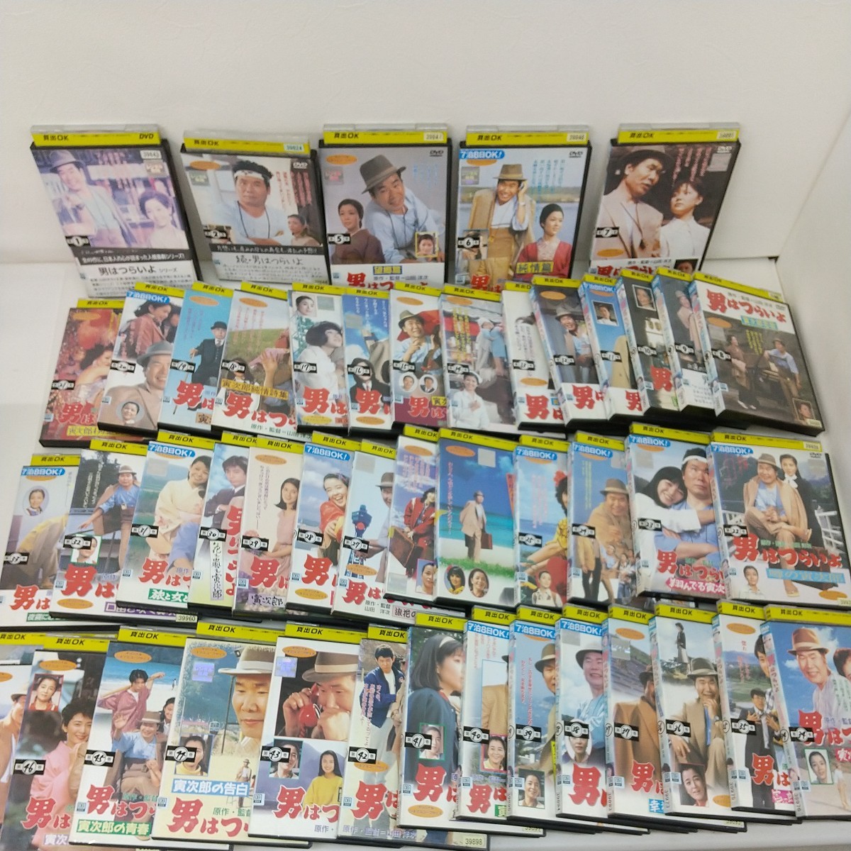 189　中古DVD　男はつらいよ　計46枚　レンタル落ち DVD　寅さん　寅次郎　日本映画　山田洋次監督　まとめ売り　ジャンク