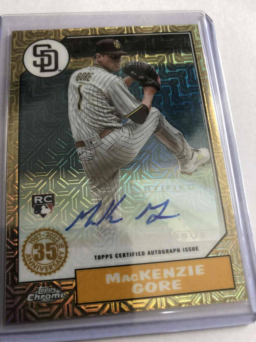 1円スタート】Topps chrome2022 マッケンジー・ゴア ルーキー直筆