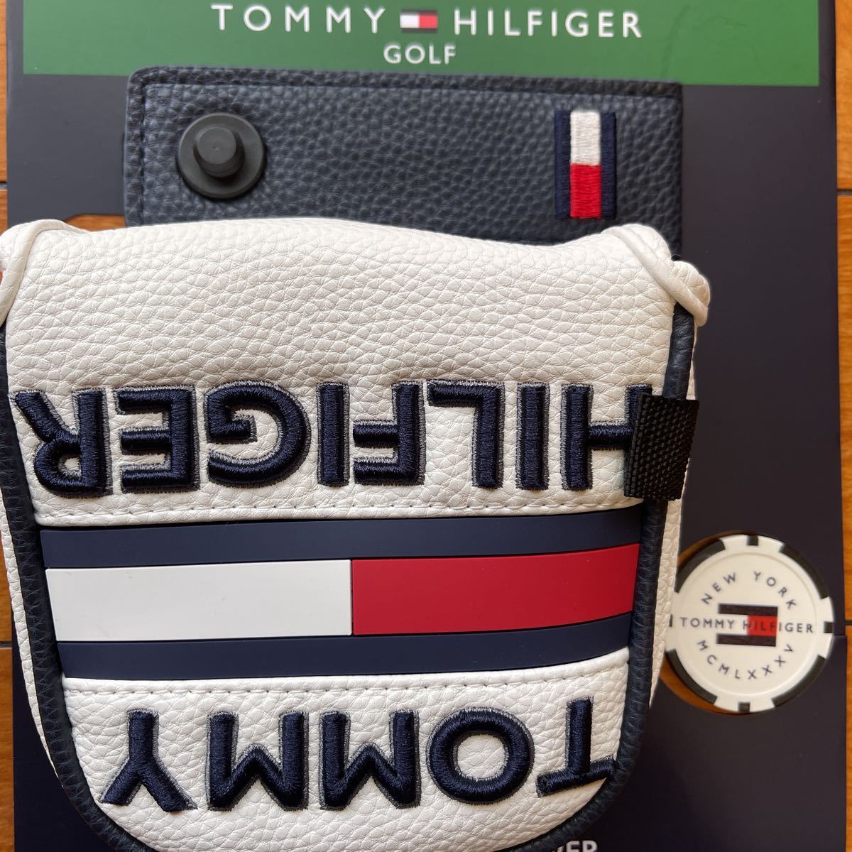 送料無料TOMMY HILFIGER GOLFトミーヒルフィガー立体ロゴMALLETパターカバーGermanyドイツFIDLOCK社製magnet両面マーカー(お買得)新品