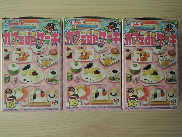 メガハウス　カフェdeケーキ　５．しっとりガトーショコラセット ７．あったかスフレセット １０．アフタヌーンティーセット　合計3箱
