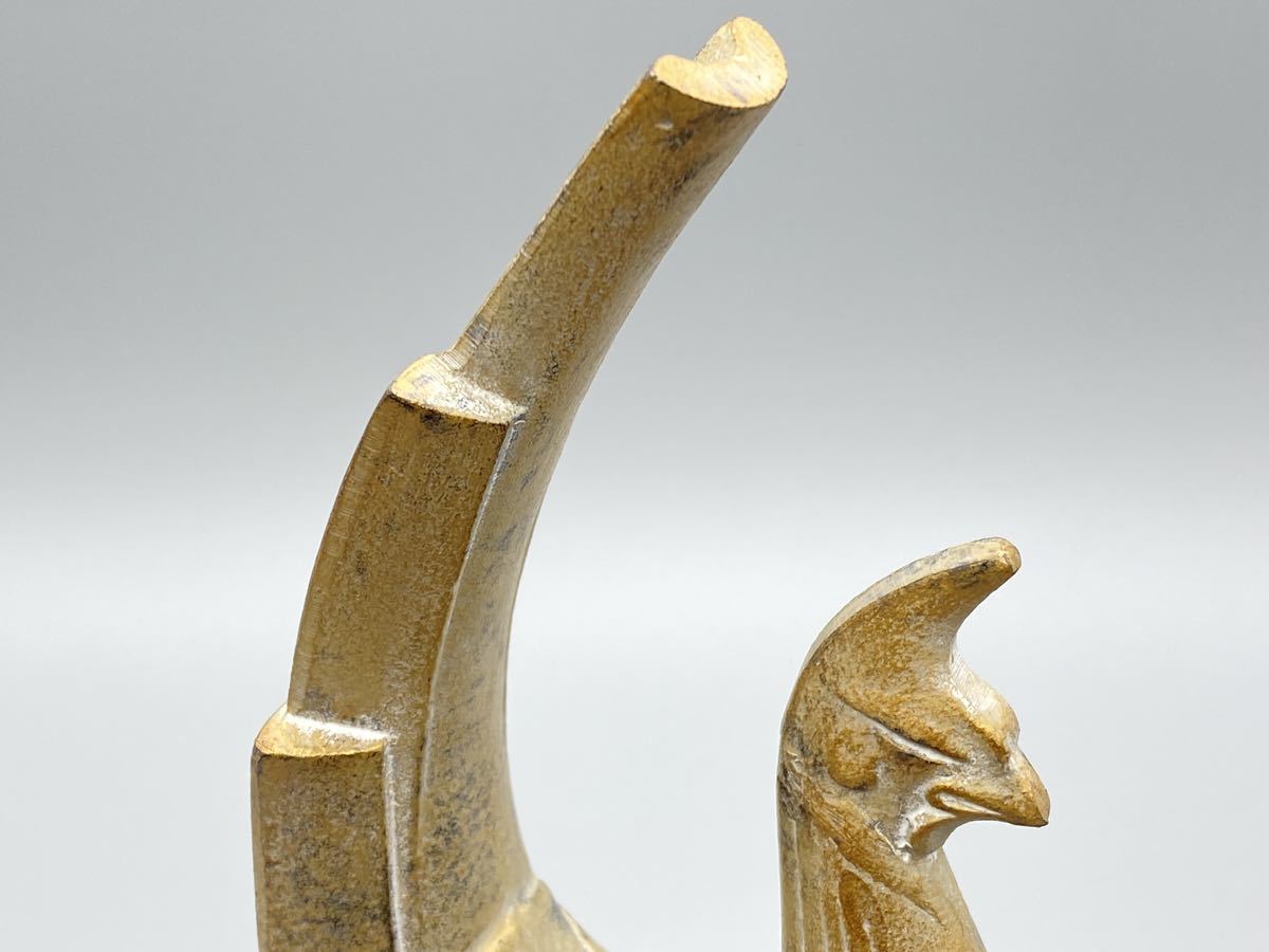 日展 彫刻家 三枝惣太郎 翠風 鋳銅酉 干支 鶏置物 モダン デコ 木箱
