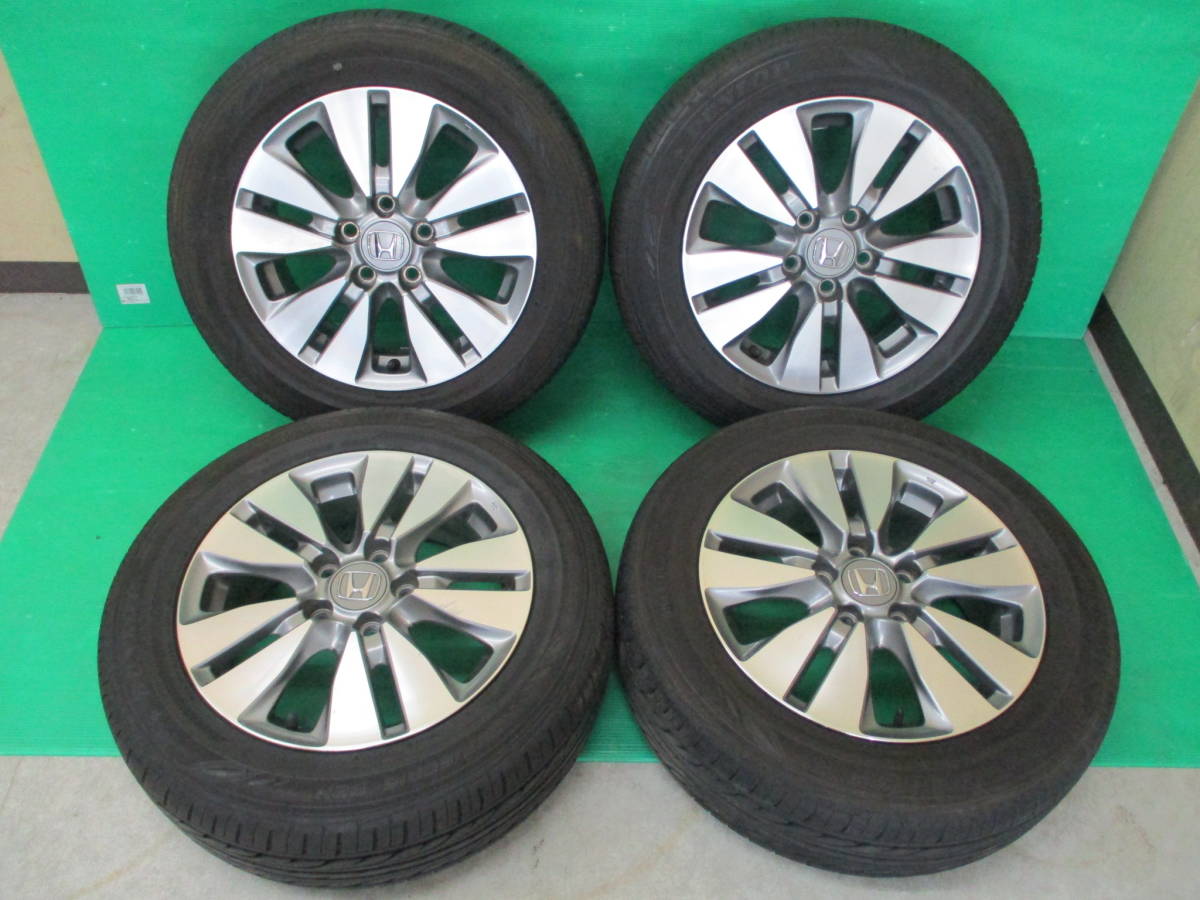 ホンダ純正 ステップワゴン 205/60r16アルミホイール＆タイヤ ② DUNLOP EC202 205/60R16 HONDA純正(6J+50 5H-114.3) 4本セット 埼玉県