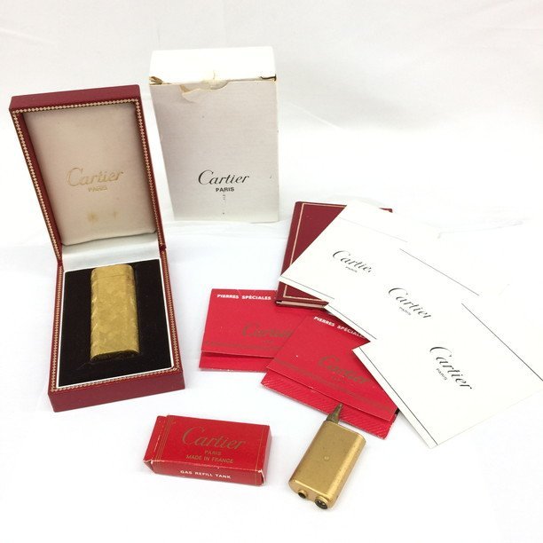【BDAT2045】Cartier カルティエ ライター ゴールド 箱付き