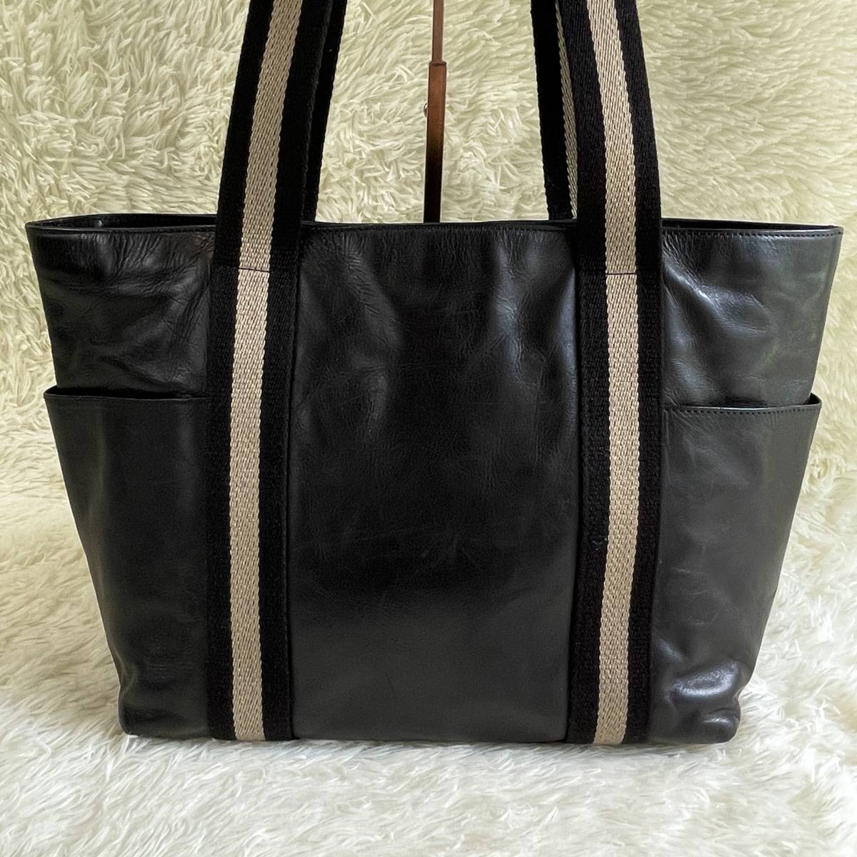 1円【高級品】BALLY トートバッグ ビジネスバッグ トレイン 