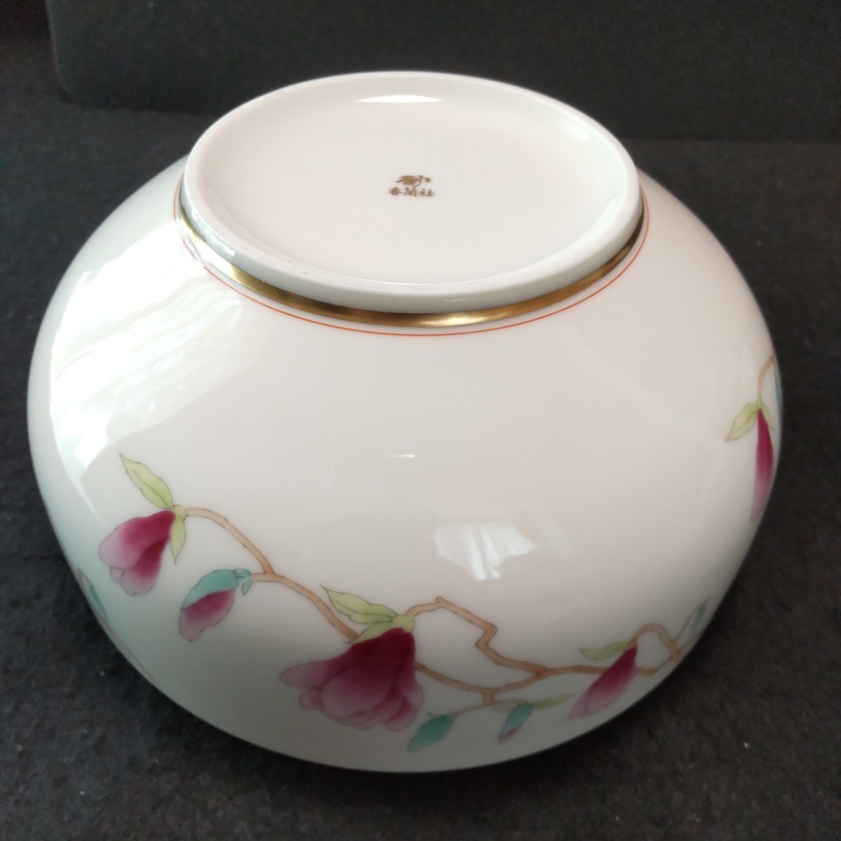 2595 香蘭社 茶席の花 皿 5客 金彩 未使用 2595 香蘭社 茶席の花 皿 5
