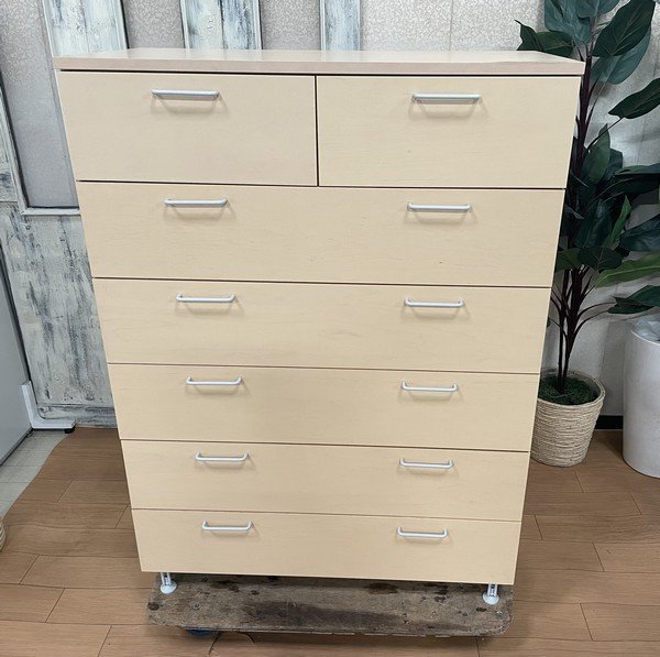 廃盤 無印良品 木製チェスト 6段ワイド メープル突板 無印良品 希少