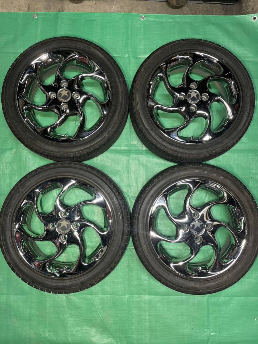 当時物！ LUCKYSTAR ラッキースター 15インチ 4穴 PCD100 5J ハブ径73 