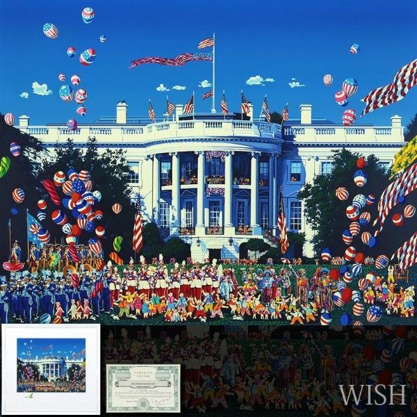 真作】【WISH】ヒロ・ヤマガタ「THE WHITE HOUSE DAY」シルク