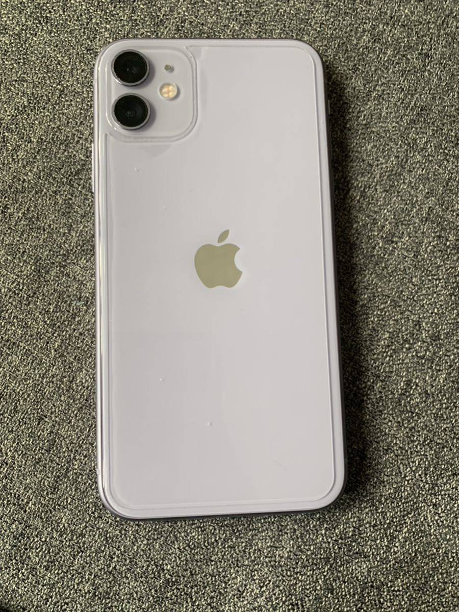 中古品】iPhone11 64GB パープル SIMフリー ディスプレイ割れ 画面割れ