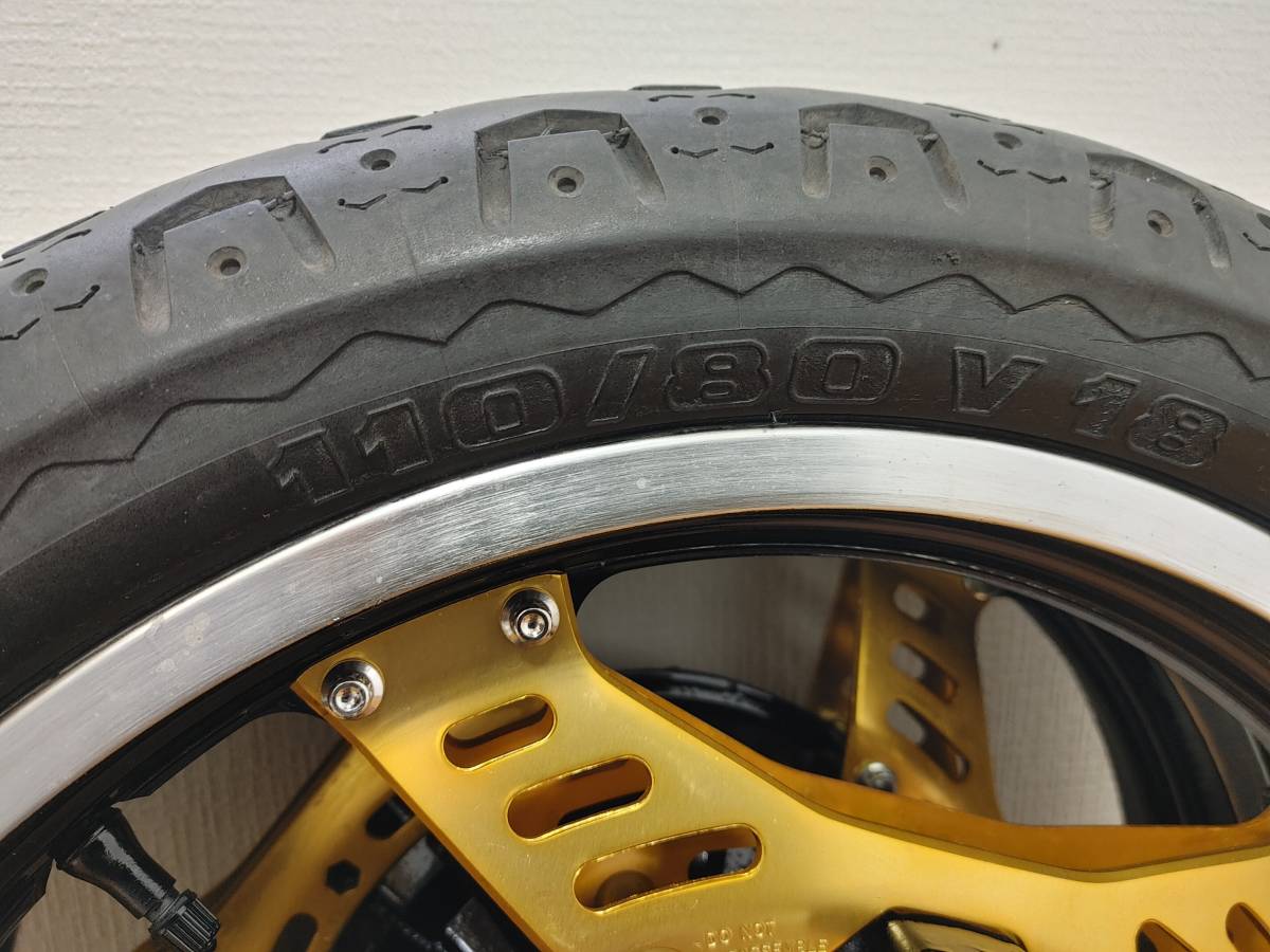 CBX400F リメイクホイール ゴールドアルマイト アルマイトホイール