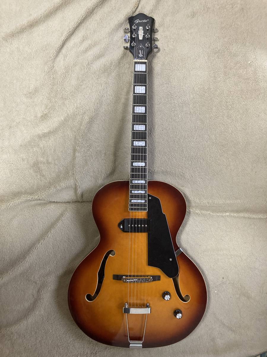 GROTE Jazz Electric Guitar Vintage Sunburst Guitar Jazz Electric
