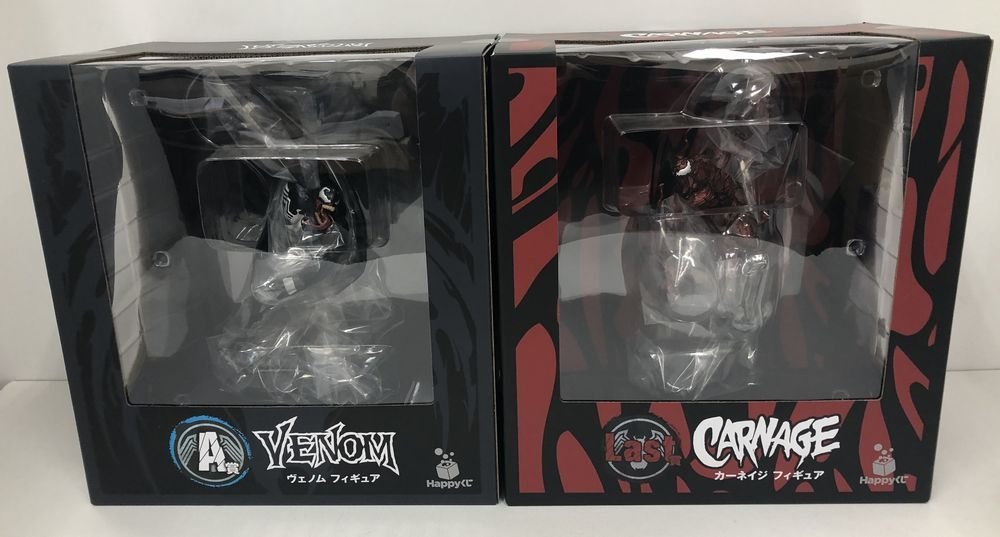 Wa757★サニーサイドアップ Happyくじ MARVEL ヴェノム A賞 ヴェノム &Last賞 カーネイジ フィギュア 2体セット 中古/未開封品★
