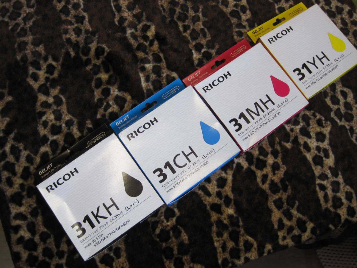 純正 未使用 RICOH IPSIO GXカートリッジ GC31KH GC31CH GC31MH GC31YH