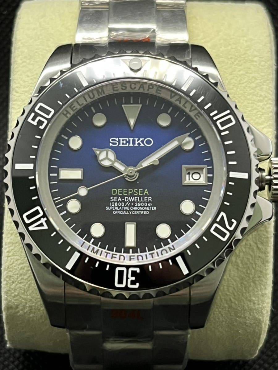SEIKO MOD ディープシー オマージュ NH35 自動巻 機械式 Dブルー SEIKO