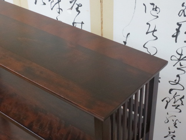 北海道民芸家具 樺 無垢材 HM117型 格子 書棚/本棚/本箱/ブック