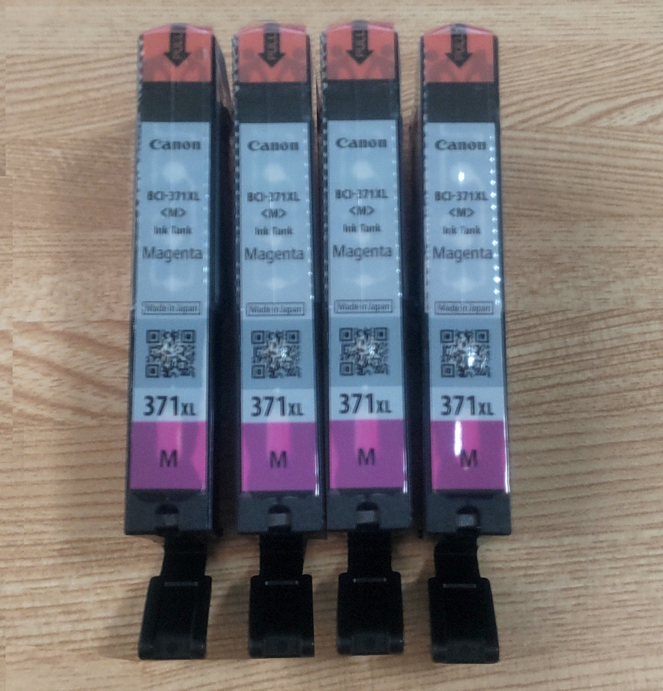 ■【大容量タイプ】 未開封 Canon 純正 BCI-371XL M 4本 4個 セット インクカートリッジ キャノン マゼンタマゼンダ マジェンタ