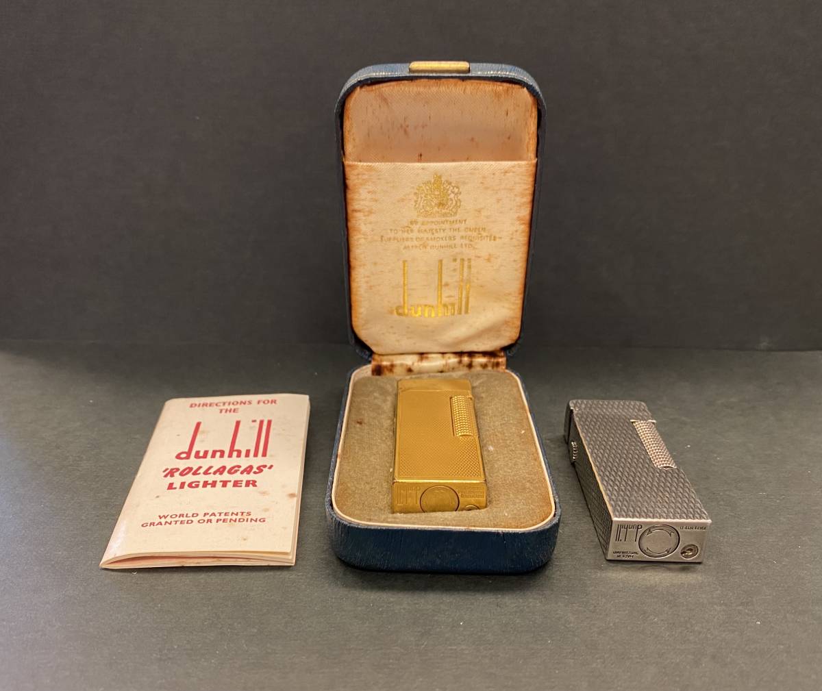 ダンヒル dunhill ガスライター 喫煙具 シルバー ローラーガス 1円 