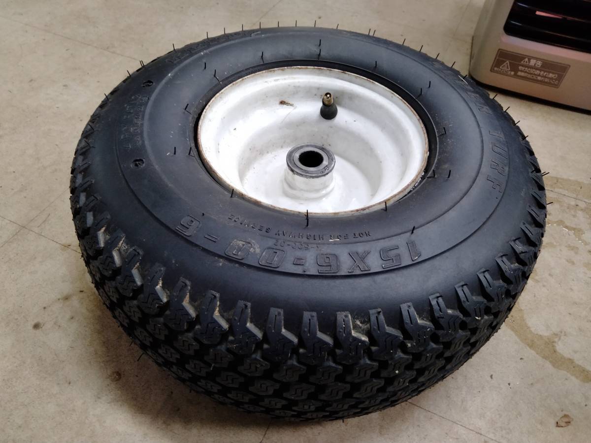 15x6.00-6 4PR ホイール付き K500 ゴルフ場/芝地管理機械用タイヤ 