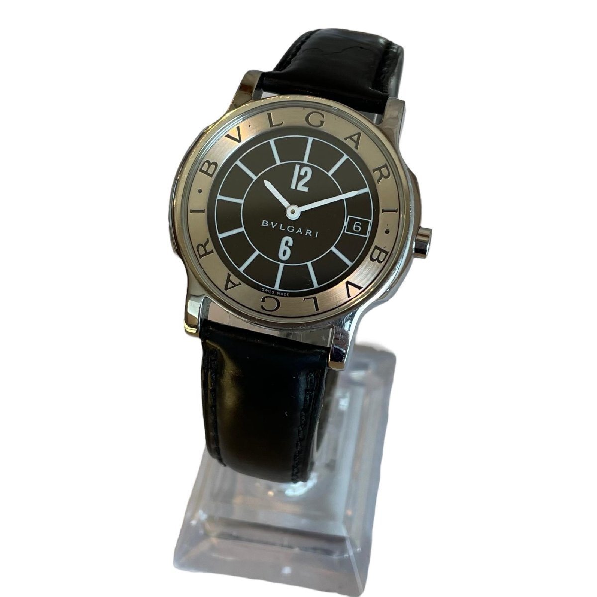 ブルガリ BVLGARI ソロテンポ ST35S デイト クォーツ - 腕時計 st35sの 