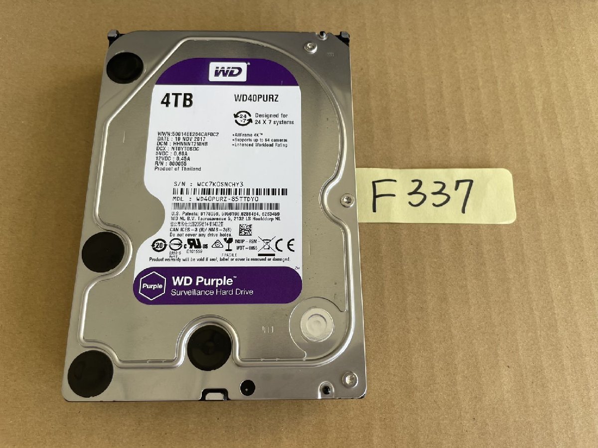 人気定番，新作登場 送料無料 Western Digital WD40PURZ Purple 4TB