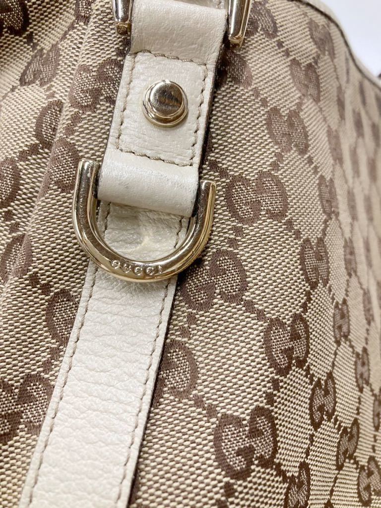 グッチ GUCCI GGキャンバス トートバッグ レディース ブラウン ブラック GG バッグ ハンドバッグ レザー 大容量 美品級 希少 レザートートバッグ (グッチ)