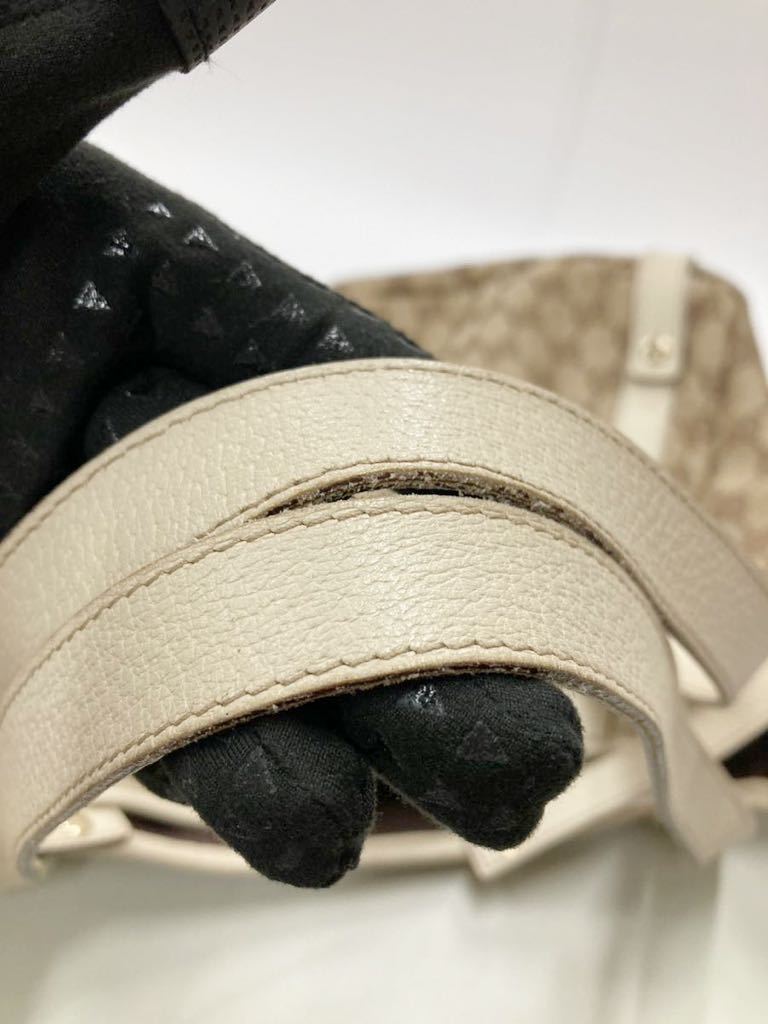 グッチ GUCCI GGキャンバス トートバッグ レディース ブラウン ブラック GG バッグ ハンドバッグ レザー 大容量 美品級 希少 レザートートバッグ (グッチ)
