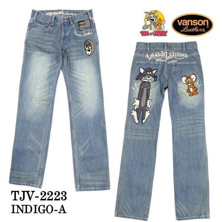 VANSON LEATHERS × TOM & JERRY 【定価22000】 デニムパンツ TJV-2223 INDIGO-B 28 インチ