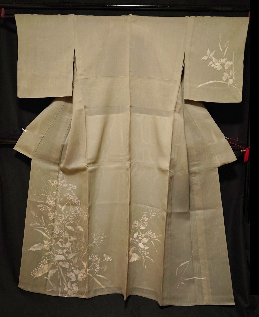 ≪夏物≫ 未使用品　絹芭蕉紬　自然を感じる織の表情　大人の夏着物　キモノマルシェ【T-2】