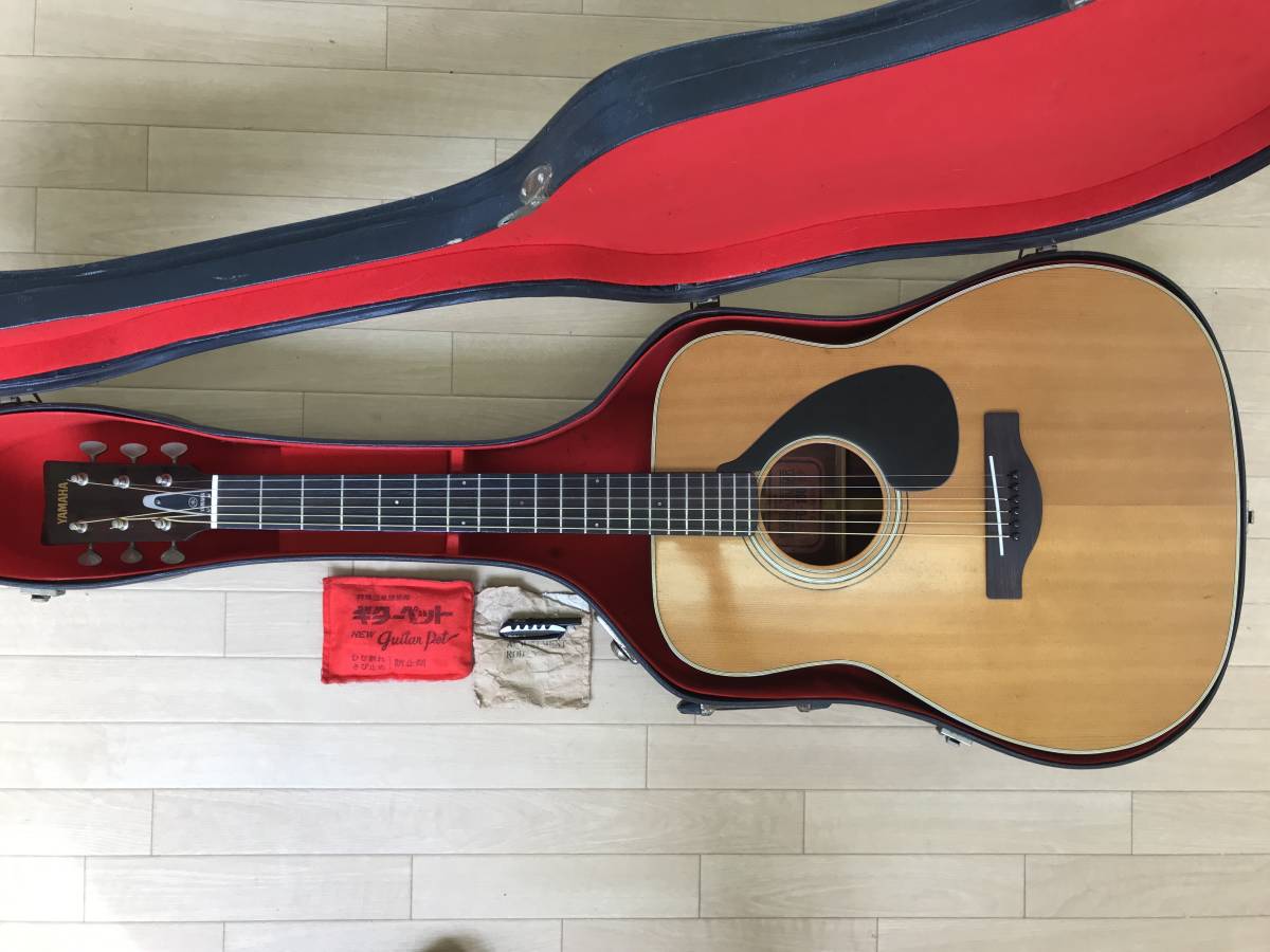 YAMAHA FG-180 赤ラベル ハードケース付き 即決 YAMAHA FG-180 赤