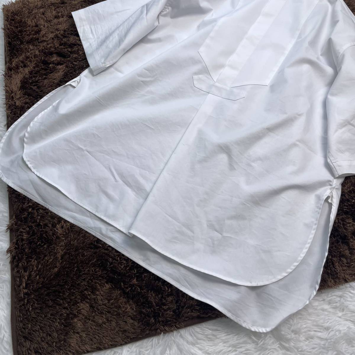 HYKE ハイク FISHERMAN SHIRT フィッシャーマン シャツ 1 ホワイト