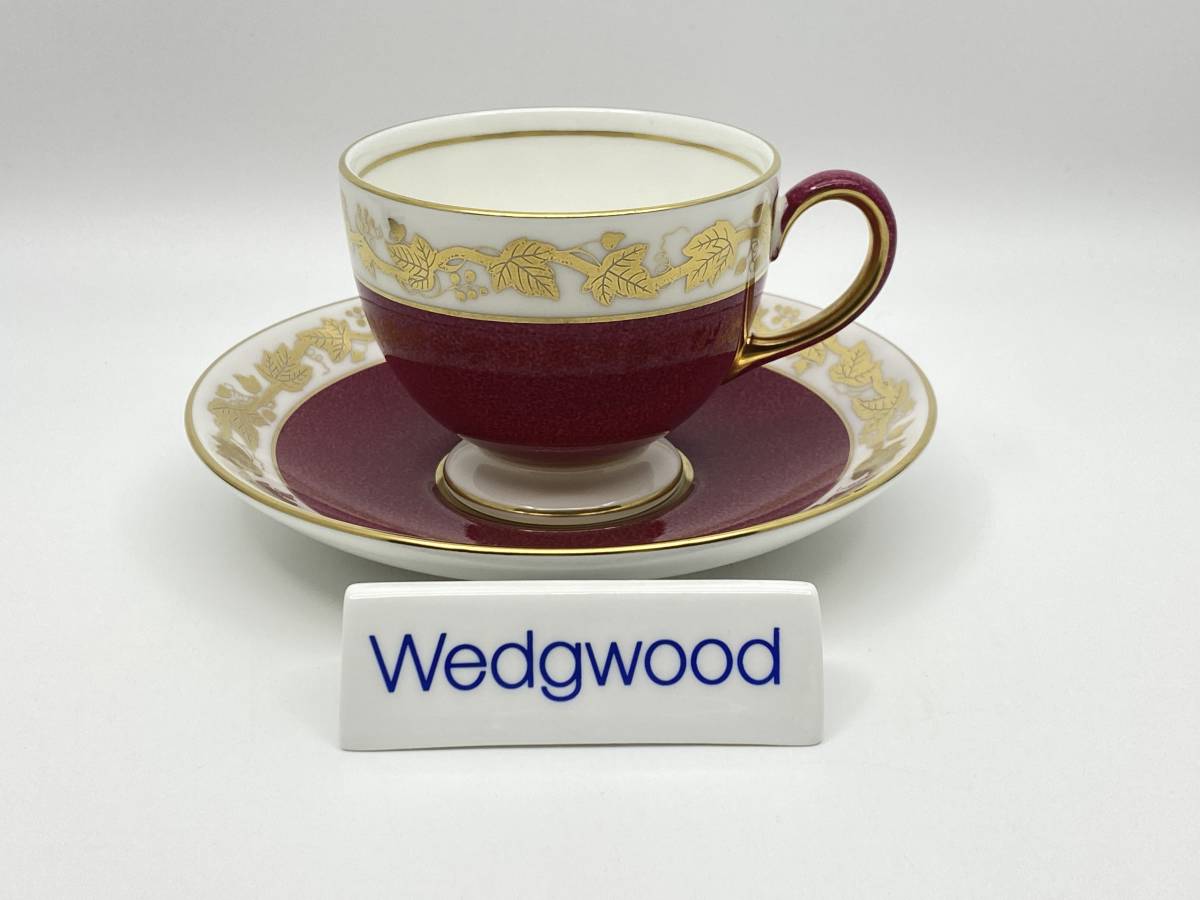 WEDGWOOD ウェッジウッド WHITEHALL Powder Ruby Tea Cup & Saucer