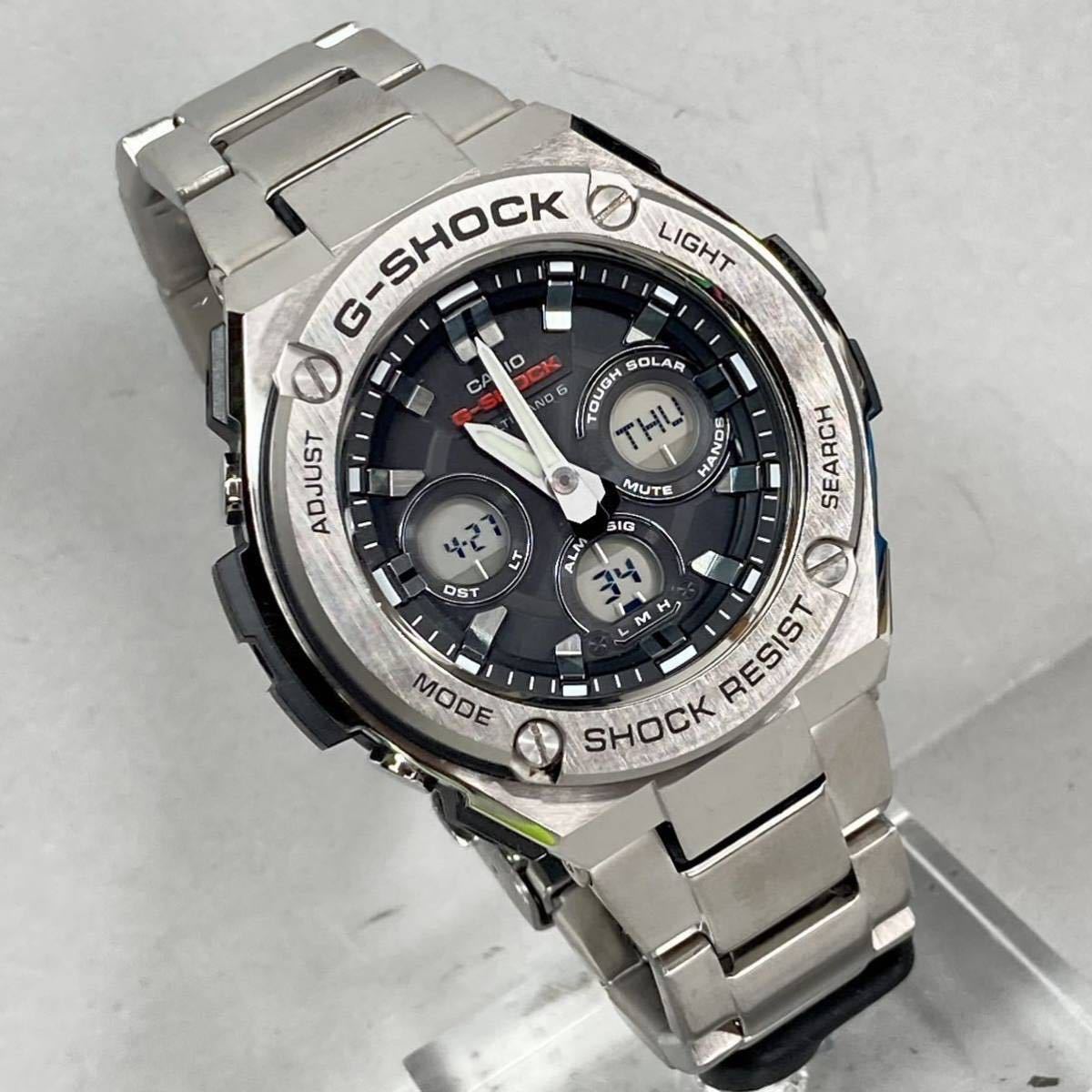 極美品G-SHOCK GST-W310D-1AJF G-STEEL/Gスチール タフソーラー 電波 