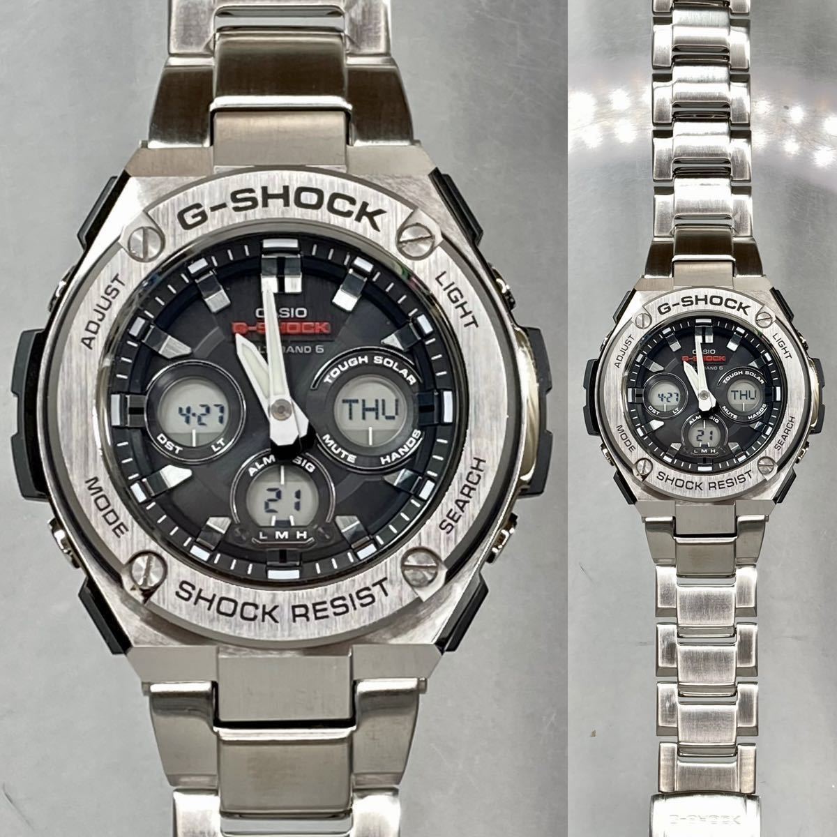 極美品G-SHOCK GST-W310D-1AJF G-STEEL/Gスチール タフソーラー 電波 